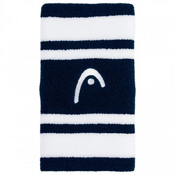 Head Striped Wristband 5'' Navy / White - 2 szt.